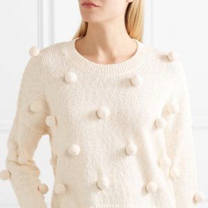 NWT Madewell Cream Pom Pom Sweater